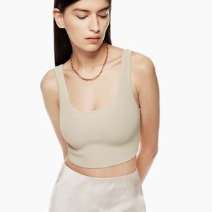 Aritzia Sculpt Knit Squareneck Cropped Tank